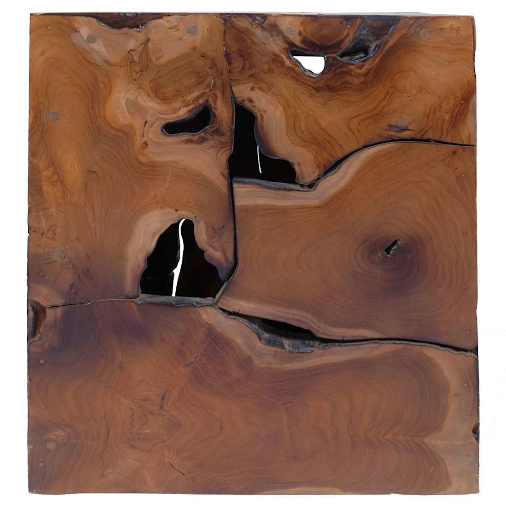 Sgabello Marrone 40x40x45 cm in Legno Massello di Teak