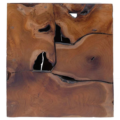 Sgabello Marrone 40x40x45 cm in Legno Massello di Teak