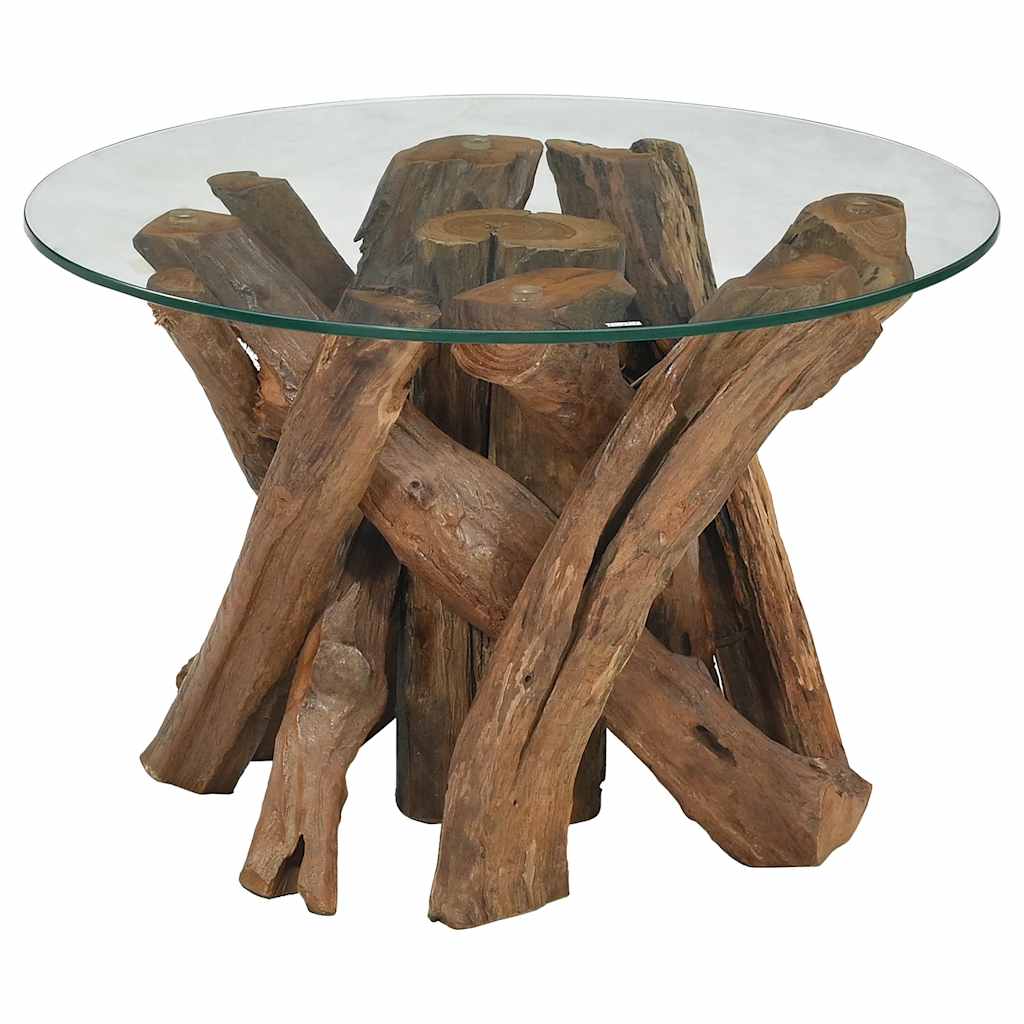 Tavolino da Salotto in Legname Massello di Teak 60 cm | homemem39