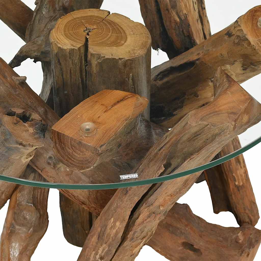 Tavolino da Salotto in Legname Massello di Teak 60 cm
