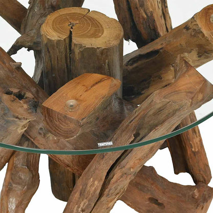 Tavolino da Salotto in Legname Massello di Teak 60 cm