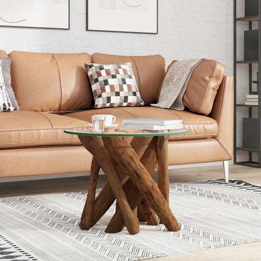 Tavolino da Salotto in Legname Massello di Teak 60 cm | homemem39