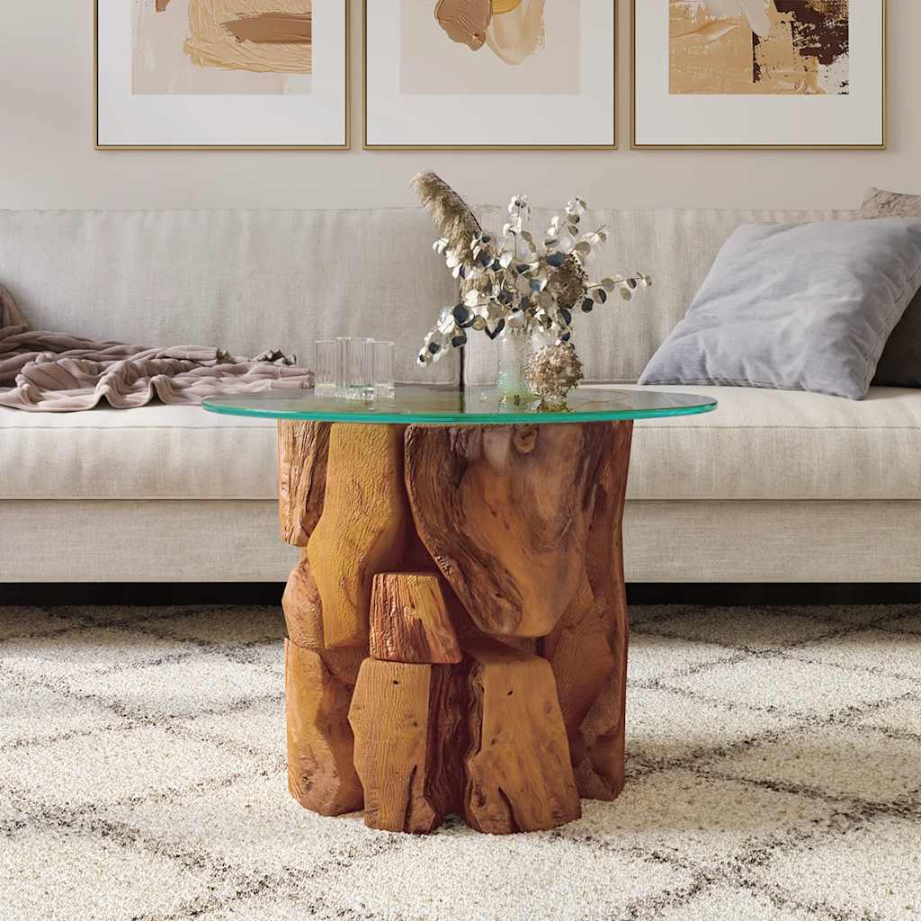Tavolino da Salotto in Legname Massello di Teak 60 cm