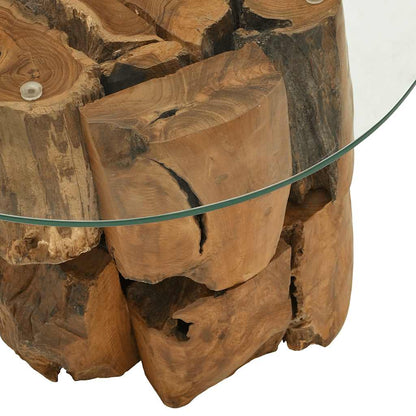 Tavolino da Salotto in Legname Massello di Teak 60 cm