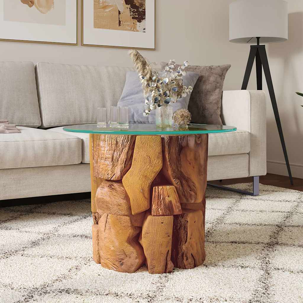 Tavolino da Salotto in Legname Massello di Teak 60 cm