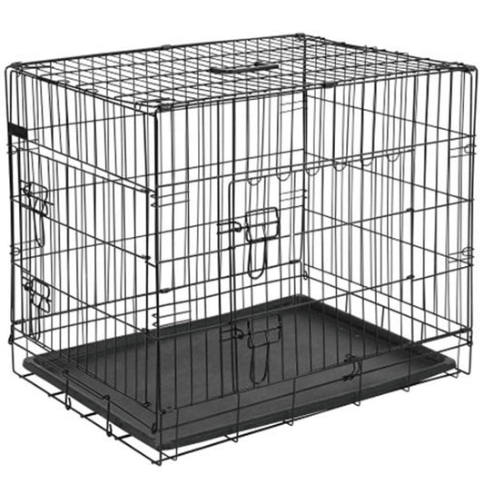 @Pet Gabbia Trasporto per Cani in Metallo 77,5x48,5x55,5 cm Nera 15002