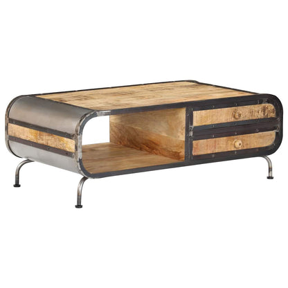 Tavolino da Salotto 100x50x35 cm in Legno Massello di Mango