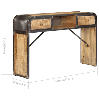 Credenza 120x30x75 cm in Legno Massello di Mango - homemem39