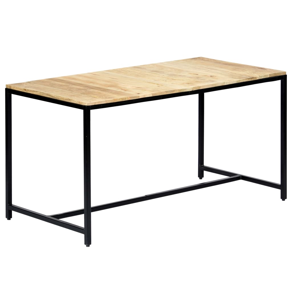 Tavolo da Pranzo 140x70x75 cm in Legno Massello di Mango Grezzo | homemem39
