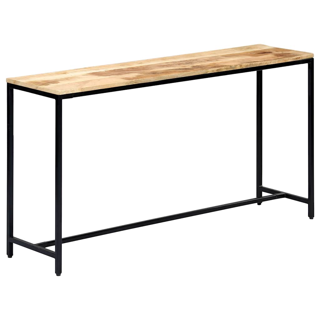 Tavolo Consolle 140x35x76 cm in Legno Massello di Mango Grezzo