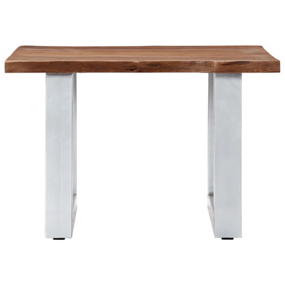 Tavolino da Salotto con Bordi Vivi 60x60x40 cm Massello Acacia | homemem39