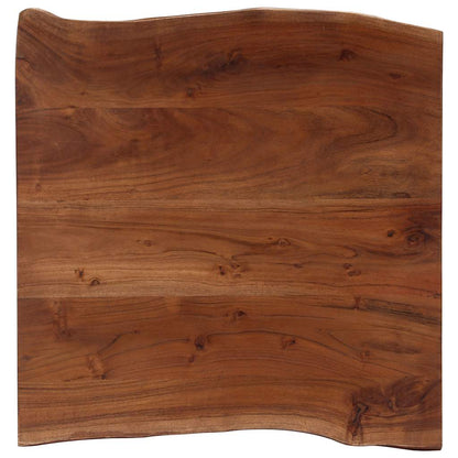 Tavolino da Salotto con Bordi Vivi 60x60x40 cm Massello Acacia