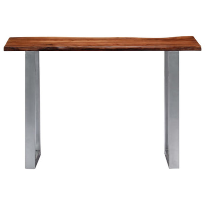 Tavolo Consolle 115x35x76 cm Legno Massello e Ferro - homemem39