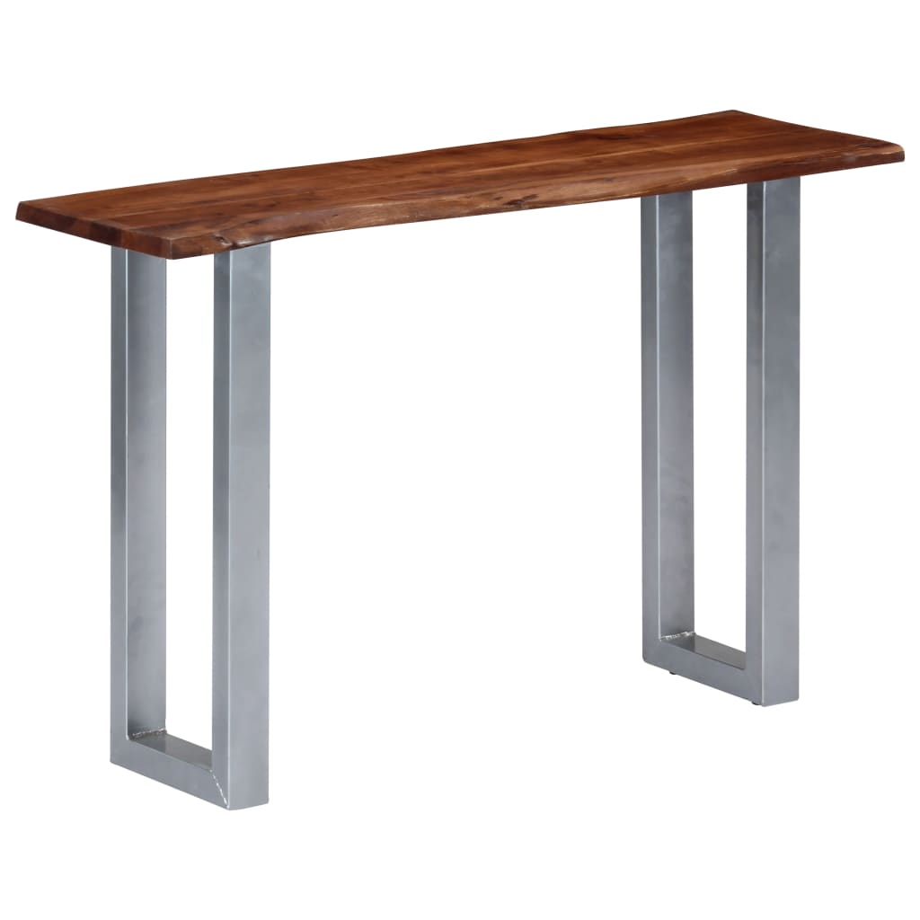 Tavolo Consolle 115x35x76 cm Legno Massello e Ferro - homemem39