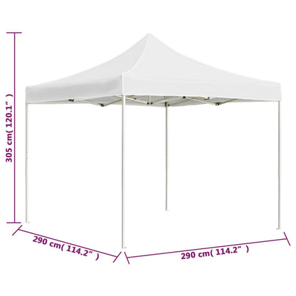 Gazebo Professionale Pieghevole in Alluminio 3x3m Bianco | homemem39