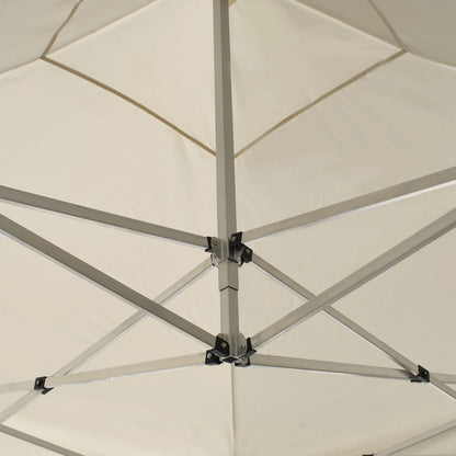 Gazebo Professionale Pieghevole Alluminio con Pareti 3x3m Crema - homemem39