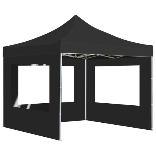 Gazebo Pieghevole con Pareti in Alluminio 3x3 m Antracite - homemem39