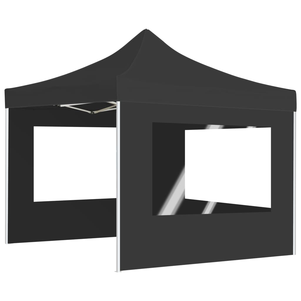 Gazebo Pieghevole con Pareti in Alluminio 3x3 m Antracite - homemem39