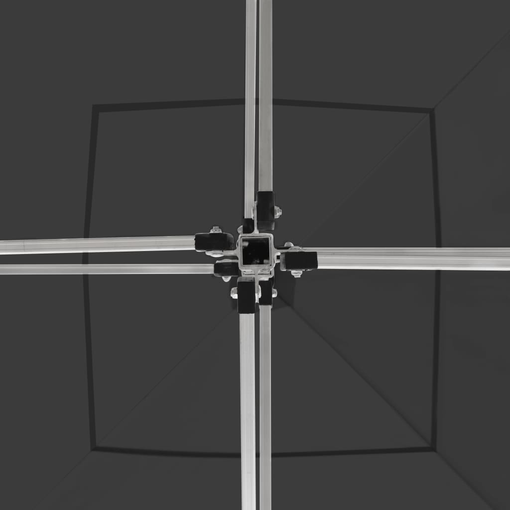 Gazebo Pieghevole con Pareti in Alluminio 3x3 m Antracite - homemem39