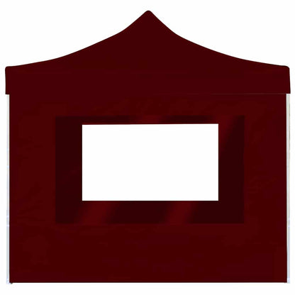 Gazebo Pieghevole in Alluminio con Pareti 3x3 m Rosso Vino - homemem39