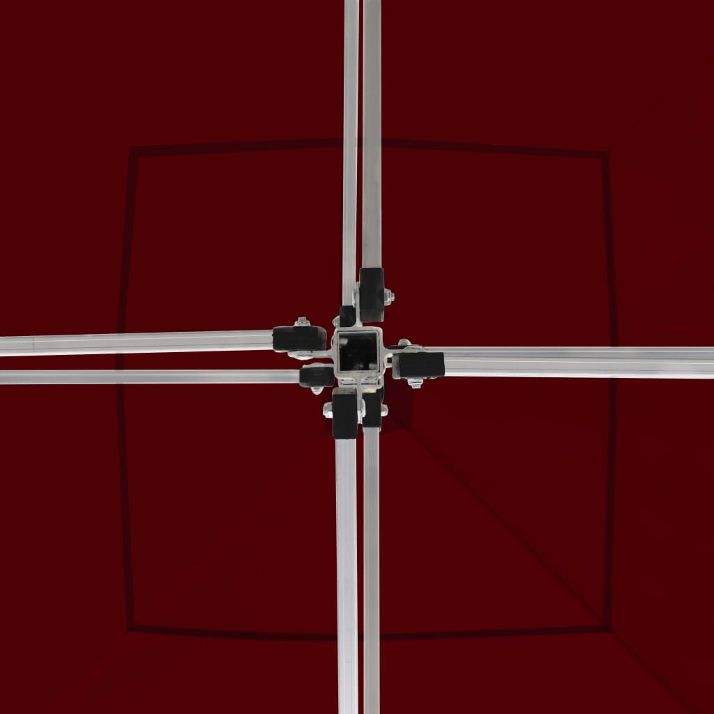 Gazebo Pieghevole in Alluminio con Pareti 3x3 m Rosso Vino - homemem39