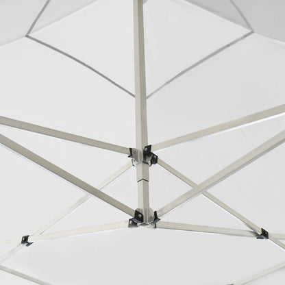 Gazebo Pieghevole con Pareti in Alluminio 3x3 m Bianco - homemem39
