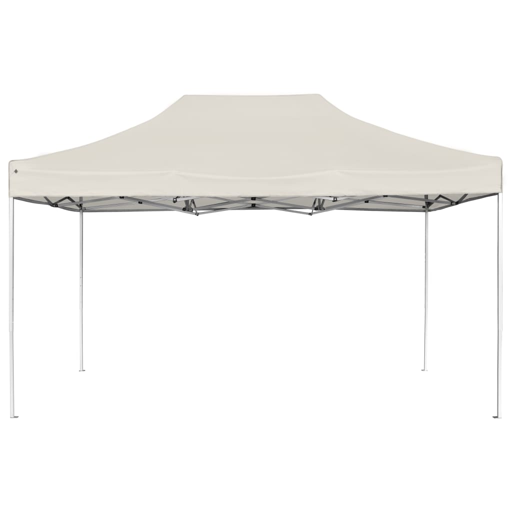 Gazebo Professionale Pieghevole in Alluminio 4,5x3 m Crema - homemem39