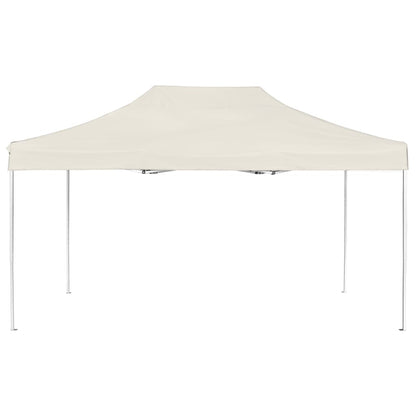 Gazebo Professionale Pieghevole in Alluminio 4,5x3 m Crema - homemem39