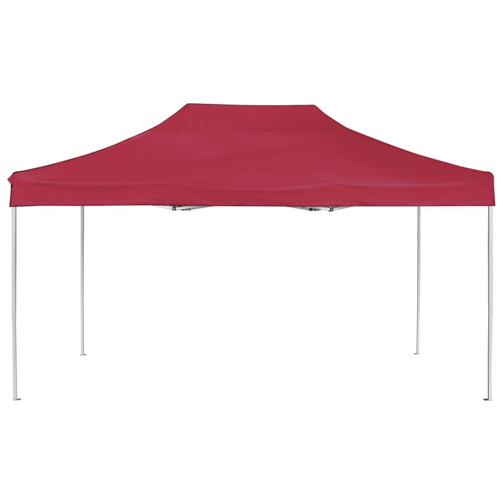 Gazebo Professionale Pieghevole Alluminio 4,5x3 m Rosso Vino - homemem39