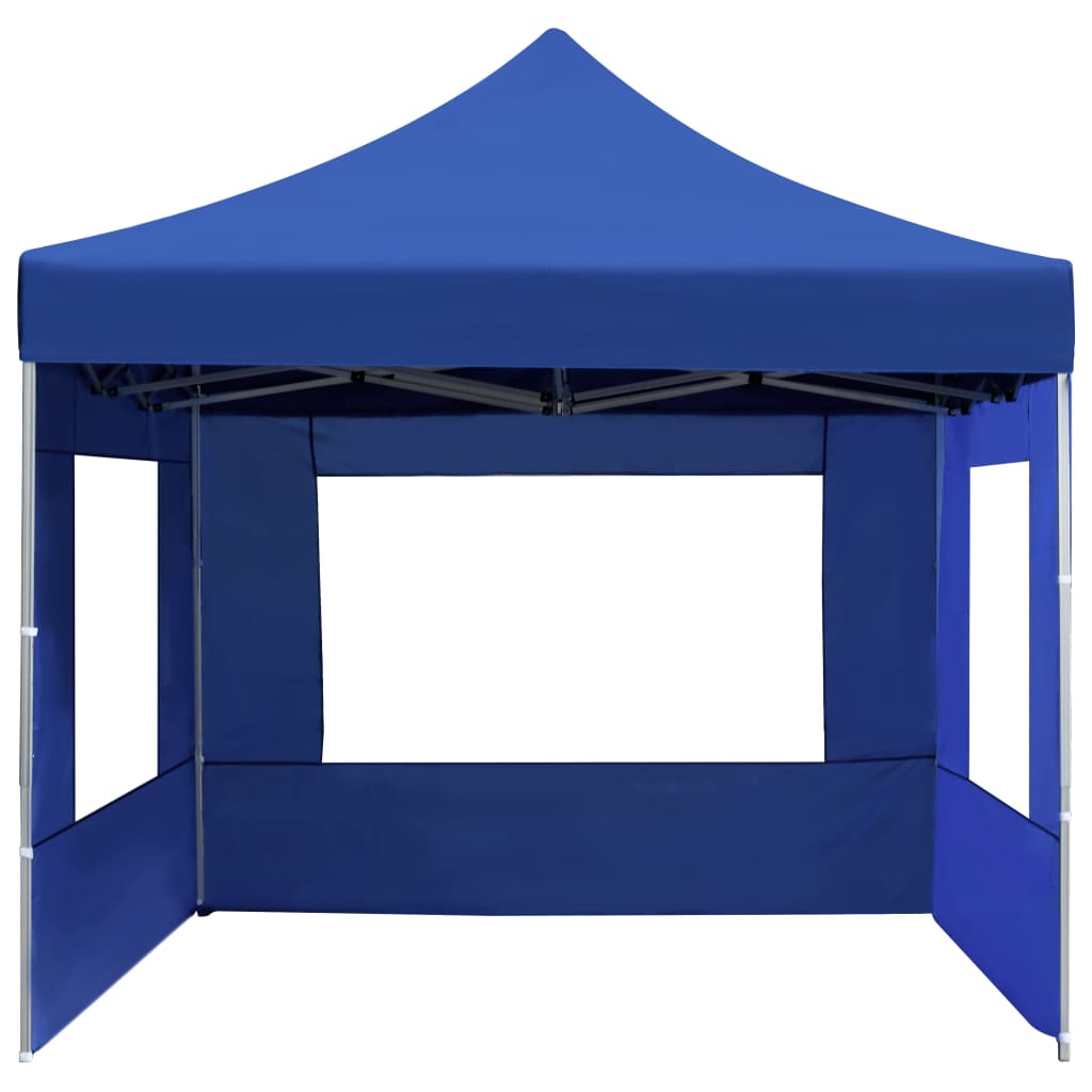 Gazebo Professionale Pieghevole Pareti Alluminio 4,5x3m Blu - homemem39