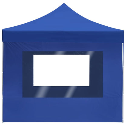 Gazebo Professionale Pieghevole Pareti Alluminio 4,5x3m Blu - homemem39