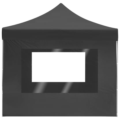 Gazebo Pieghevole con Pareti in Alluminio 4,5x3m Antracite - homemem39