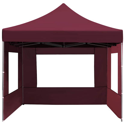 Gazebo Professionale Pieghevole Alluminio Pareti 4,5x3m Rosso - homemem39