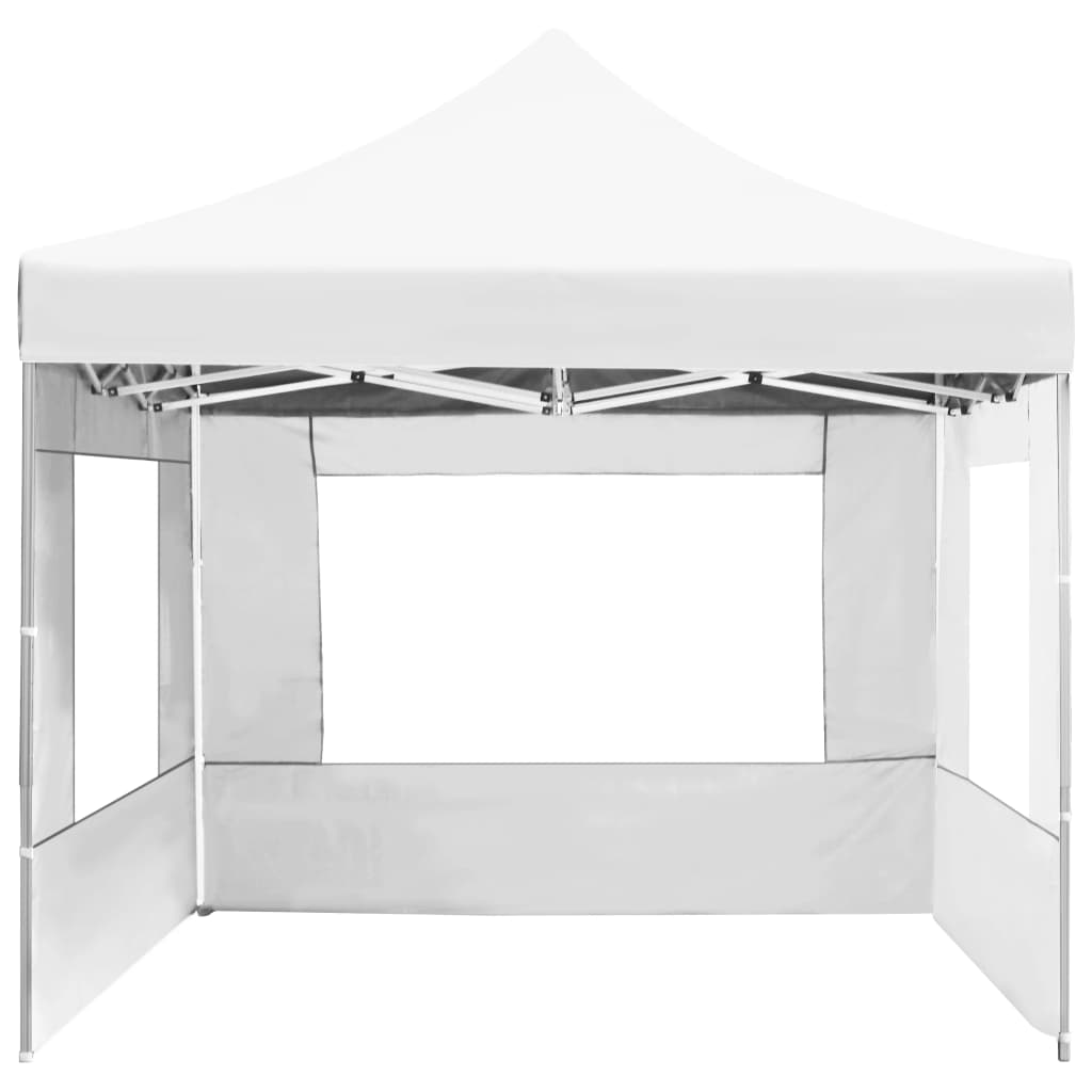 Gazebo Professionale Pieghevole Alluminio Pareti 4,5x3m Bianco - homemem39