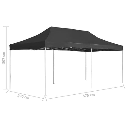 Gazebo Professionale Pieghevole Alluminio 6x3 m Antracite - homemem39