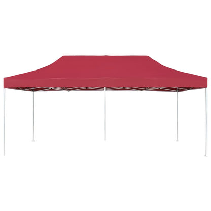 Gazebo Professionale Pieghevole in Alluminio 6x3 m Rosso Vino