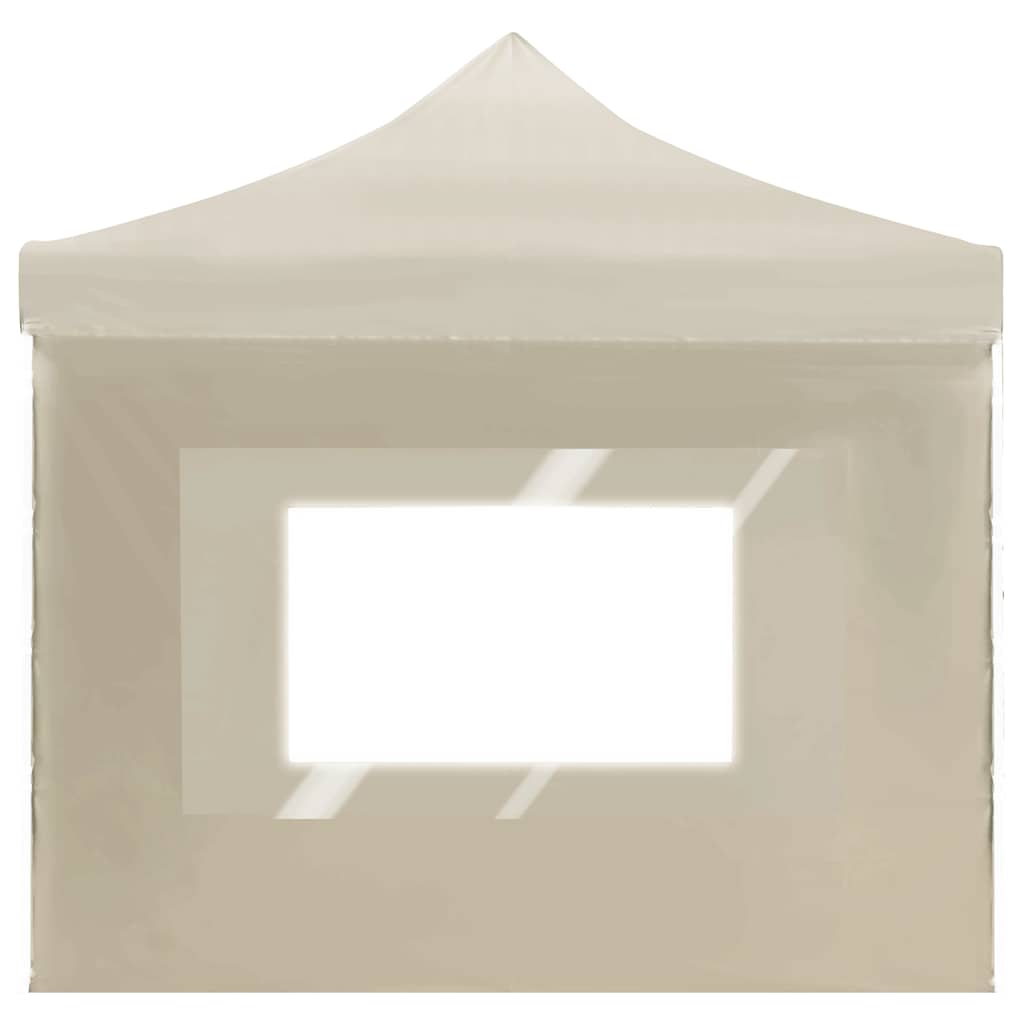 Gazebo Professionale Pieghevole Alluminio con Pareti 6x3m Crema