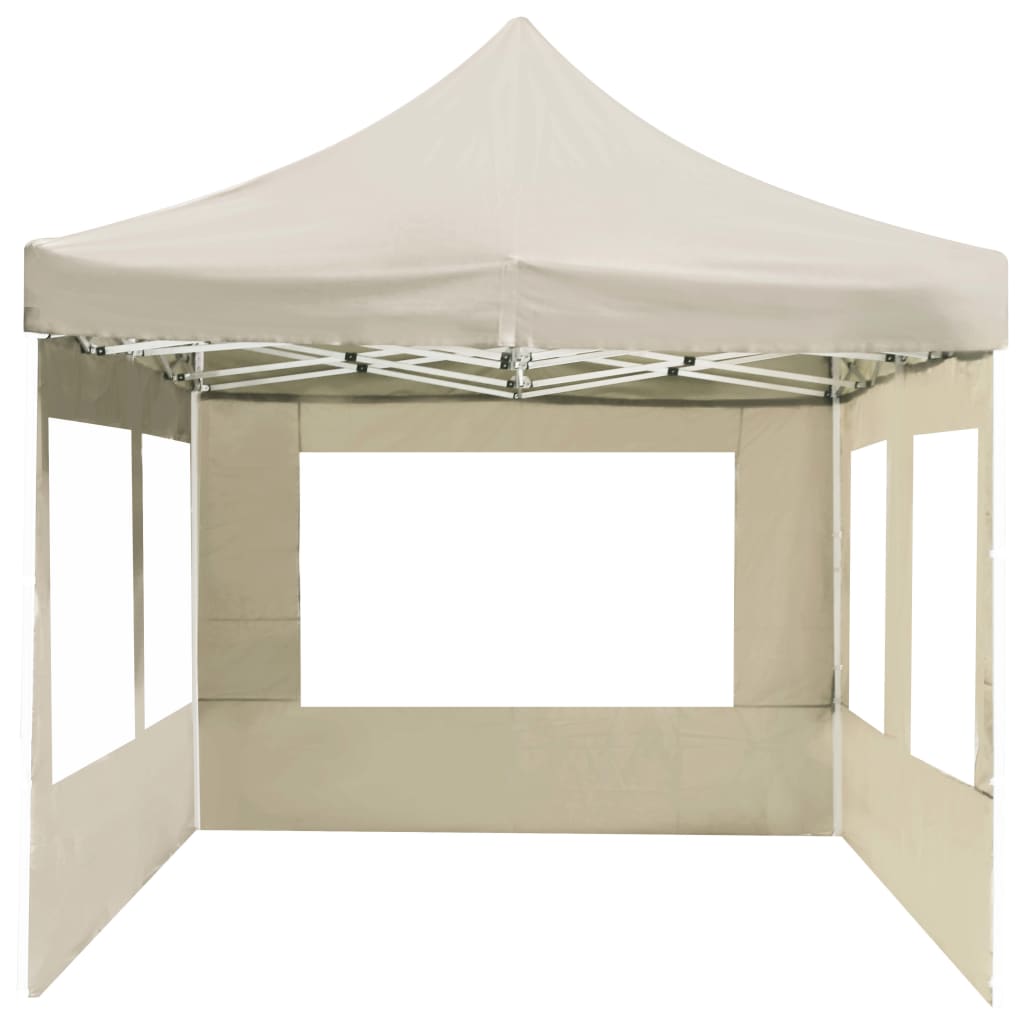 Gazebo Professionale Pieghevole Alluminio con Pareti 6x3m Crema | homemem39