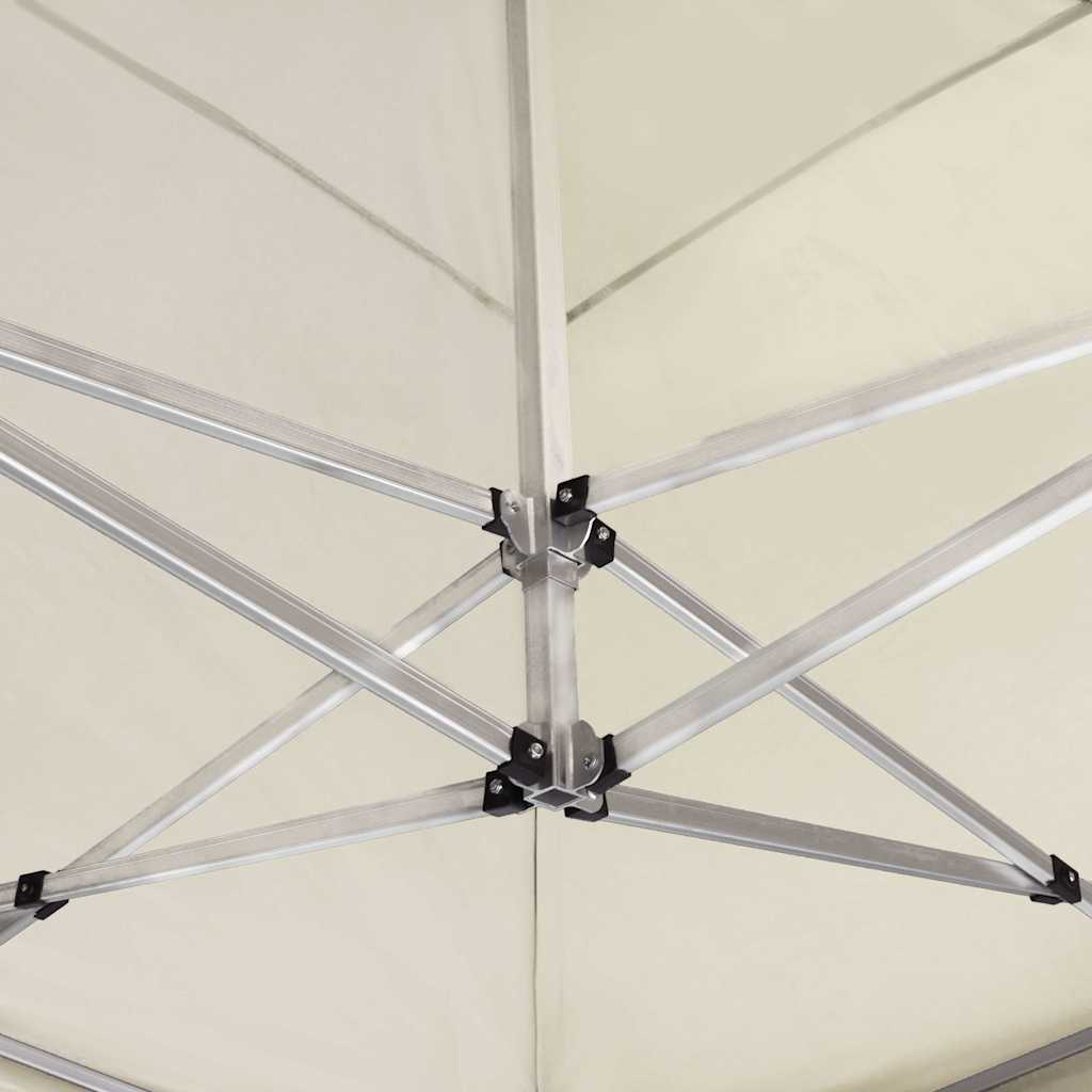 Gazebo Professionale Pieghevole Alluminio con Pareti 6x3m Crema