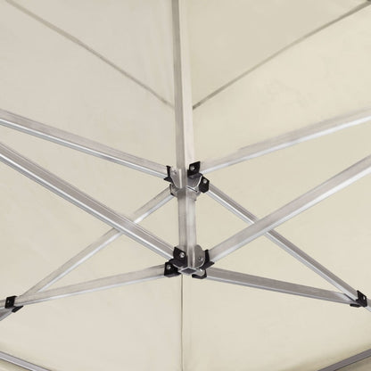Gazebo Professionale Pieghevole Alluminio con Pareti 6x3m Crema