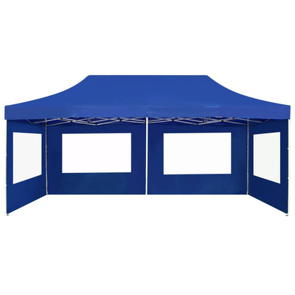Gazebo Professionale Pieghevole Alluminio con Pareti 6x3 m Blu | homemem39
