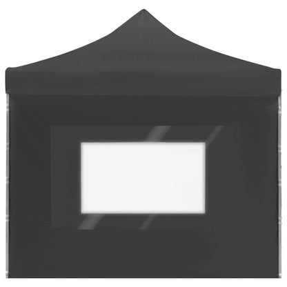 Gazebo Pieghevole con Pareti in Alluminio 6x3m Antracite
