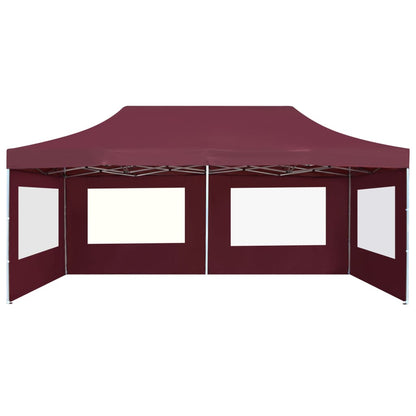 Gazebo Professionale Pieghevole Alluminio con Pareti 6x3m Vino | homemem39