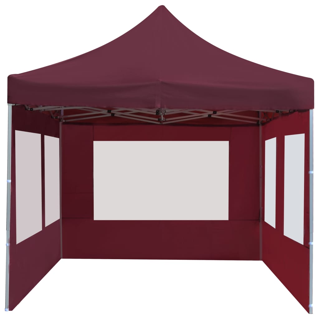 Gazebo Professionale Pieghevole Alluminio con Pareti 6x3m Vino | homemem39