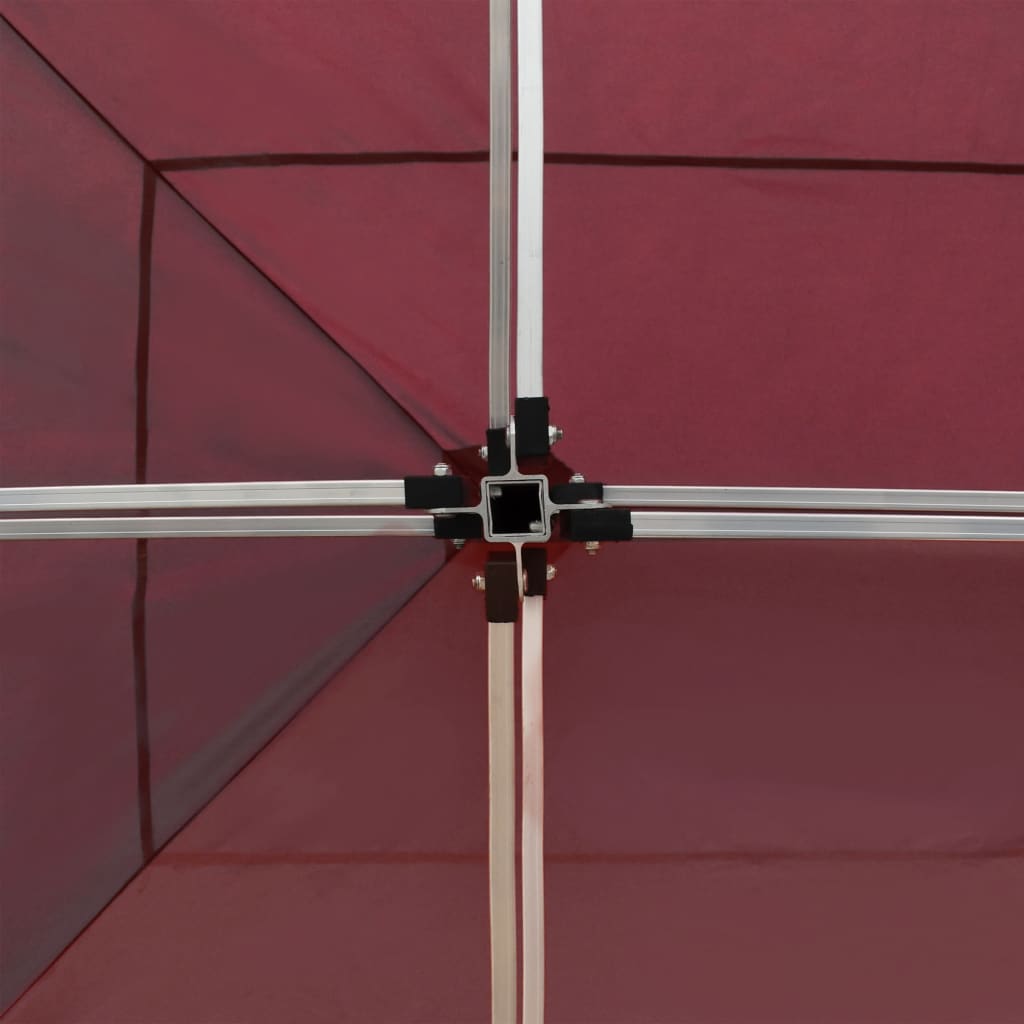 Gazebo Professionale Pieghevole Alluminio con Pareti 6x3m Vino | homemem39