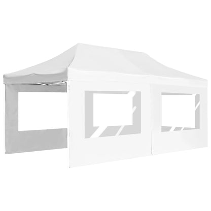 Gazebo Professionale Pieghevole Alluminio e Pareti 6x3m Bianco | homemem39