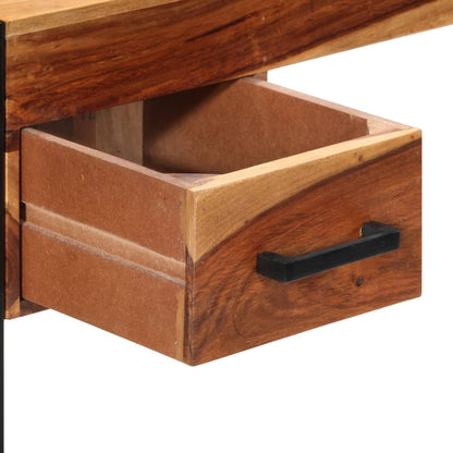 Scrivania con 2 Cassetti 110x50x77cm Legno Massello di Acacia