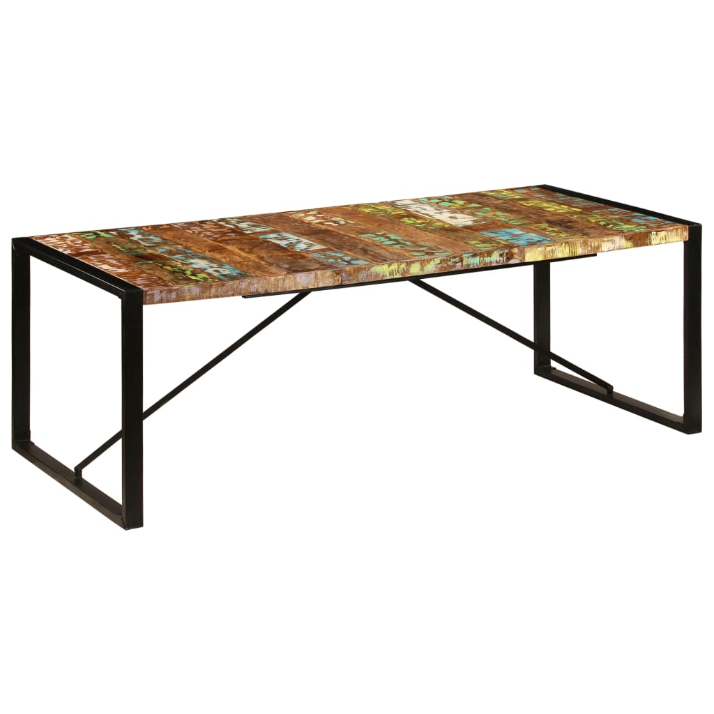Tavolo da Pranzo 220x100x75 cm Legno Massello di Recupero - homemem39