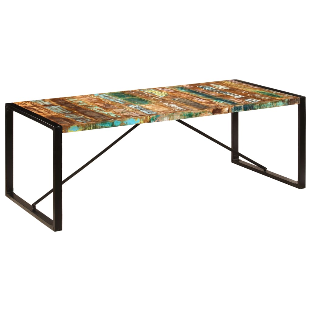 Tavolo da Pranzo 220x100x75 cm Legno Massello di Recupero - homemem39