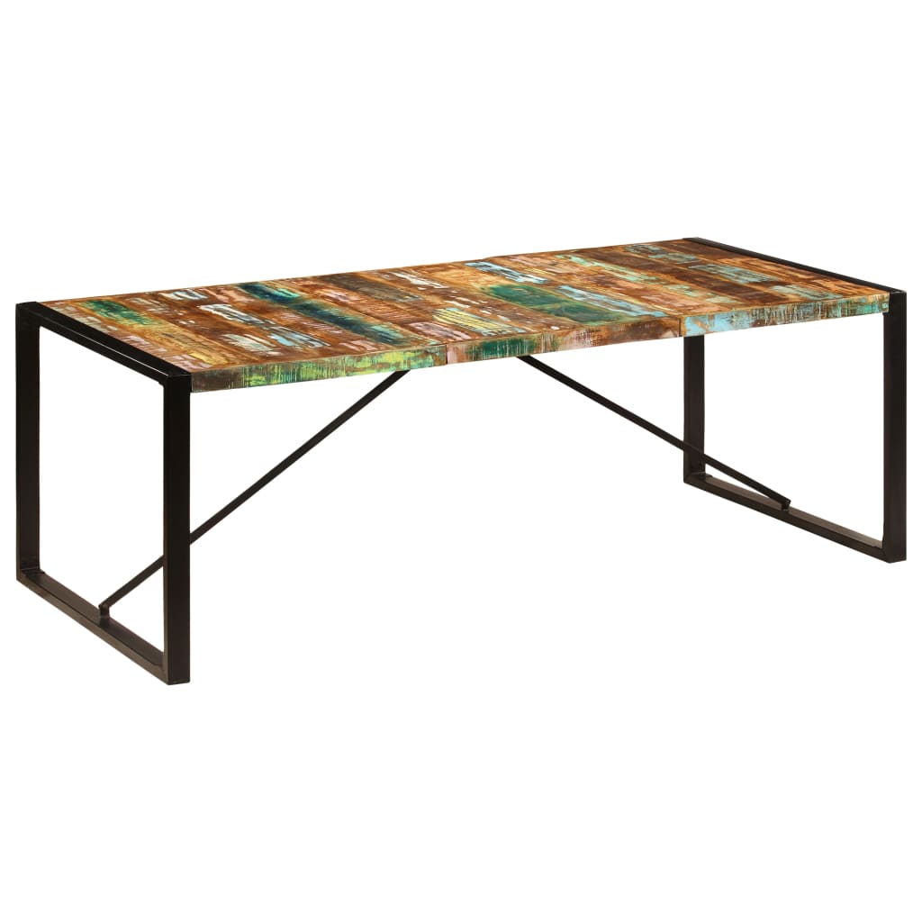 Tavolo da Pranzo 220x100x75 cm Legno Massello di Recupero - homemem39